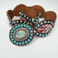 Beautiful Western Belt By Leatherock Size S/30 Excellent Used Condition Turquoise Western, Western Belt, Western Belts, Belt Size, Blue Brown, Belts, Color Blue, Turquoise, Women Accessories