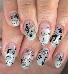 Cat Nail Designs, Cat Nail Art, Cat Nail