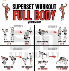 the full body workout chart shows how to do it