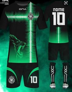 the soccer uniform is designed to look like it has an image of a lion on it