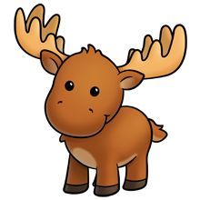 an image of a cartoon moose with big antlers on it's back legs