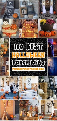 DIY Halloween Porch Decorations Halloween Porch Ideas, Porche Halloween, Diy Halloween Dekoration, Diy Halloween Party, Halloween School Treats, Halloween Decor Diy, Halloween Decor Ideas, Image Halloween