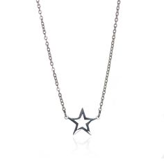 Silver Star Bracelet, Silver Star Necklace, Star Necklace Silver, Pitcairn Islands, Star Pendant, Chains For Men, Star Necklace, Silver Stars, Link Chain