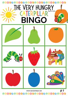 the very hungry caterpillar bingo game