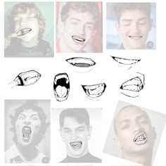 an image of various facial expressions and mouth shapes