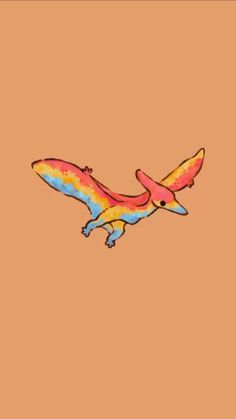 a colorful bird flying in the sky on an orange background with text that reads, i'm going to fly