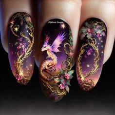 Unghie Sfumate, January Nails, Fantasy Nails, Vintage Nails, Pretty Nail Art Designs, Winter Nail, Pretty Nail Art