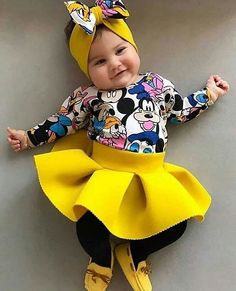 Disney Dress, Baby Dress Design, Baby Disney