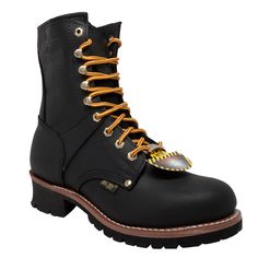 Adtech Men's Wide 7 Black Crazy Horse Leather Steel Toe Logger Boot Travel Shoes Women, Logger Boots, Steel Toe Work Boots, Harness Boots, Travel Shoes, Crazy Horse, Goodyear Welt, Lug Sole, Black Leather Boots