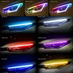 the different types of car lights that can be seen in this image are shown here