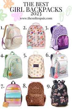 Girl backpacks for elementary aged school kids. The best backpack picks for the 2023 school year! Toddler Outfits Girl, Best Backpacks For School, Sibling Costume, Twin Names