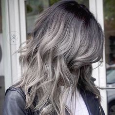 Ash Ombre, Balayage Hair Grey, Brown Ombre Hair Color, Grey Ombre Hair, Blond Ombre, Brown Ombre Hair, Hair Color Unique, Ombre Hair Blonde