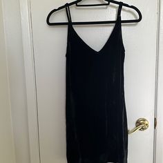 Never Worn Super Soft And Light Black Velvet Slip Dress Nwot Black Mini Velvet Dress Chic Style, Chic Black Velvet Mini Dress, Chic Black Mini Velvet Dress, Chic Black Velvet V-neck Dress, Black Velvet V-neck Dress For Night Out, Velvet Slip Dress, Reformation Dress, Reformation Dresses, Light Black