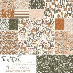 #Natal #Earth_Tone_Quilt #Woodland_Blanket #Surface_Pattern_Design_Inspiration