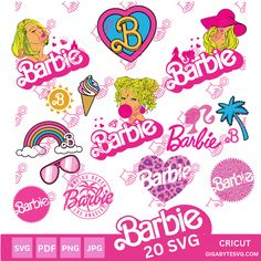 barbie birthday party stickers for girls