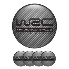 WRC Wheel Center Cap Domed Stickers Carbon Logo Logo Color