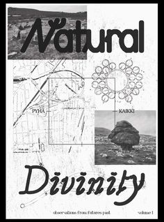 a black and white poster with the words natural dawnny written in cursive writing