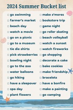 the summer bucket list for kids