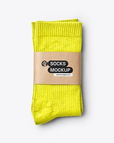 Socks with Label Mockup