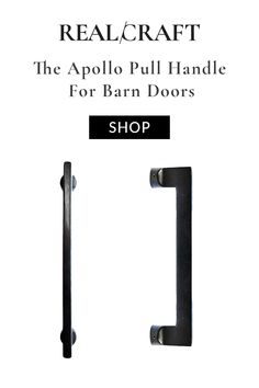 the appliance pull handle for barn doors is shown in this advertise