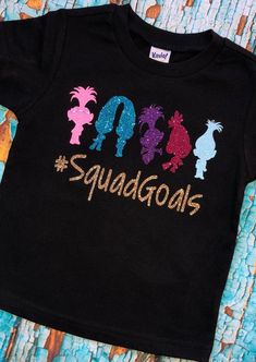 Troll Squadgoals Trolls Birthday Shirts For Family, Trolls Birthday Shirts, Trolls Birthday Shirt, Poppy Trolls, Trolls Party, Trolls Birthday Party, Troll Party, Diy Shirts, Squad Goals