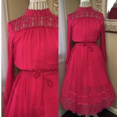 Questions? Leave A Comment Below! 50s House Dress, 1950’s Dress, 50s House, Dresses Pink, 1950s Dress, House Dress, Leave A Comment, Vintage Pink, Pink Dress