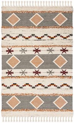 IVORY / BLACK-ORANGE Artist Website Design, Eclectic Area Rug, Ikea Ivar, Safavieh Rug, Texture Photography, Well Traveled, Rug Texture, Orange Area Rug, Natural Shades