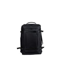 The Carry-on Backpack by CHAMPS from their Onyx collection, is fabricated in a lightweight water-resistant nylon. Features numerous multi-functional pockets and various inner and outer practical attributes like the Side/stretch water bottle pocket, the trolley strap with hidden zippered pocket and RFID protectived lined pocket. Comfortably fits a 17 in. laptop and tablet and features a USB-C charging port and cable for easy on-the-go charging. Color: Black. Functional Rectangular Backpack For Hiking, Practical Nylon Backpack For Trips, Functional Backpack With Luggage Sleeve For Outdoor Activities, Functional Nylon Backpack For Adventure, Durable Multifunctional Backpack For Travel, Durable Multifunctional Travel Backpack, Travel Backpack With Ykk Zipper, Practical Backpack With Ykk Zipper For Outdoor, Nylon Backpack With Functional Pockets For Adventure