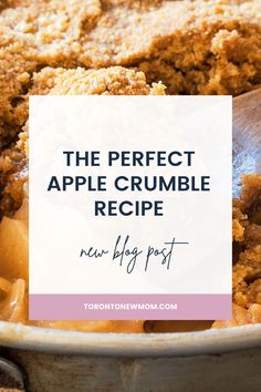 the perfect apple crumble recipe for new blog post