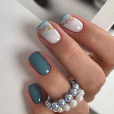 Buy ZMHPKJS Solid Sea Blue Manicure Wear Nail In A Box Frosted Reapply Nail Stickers Pure Manual Light Wear Nail [glue] 0.3ML Manicure at Walmart.com Nail Glue Remover, Light Colored Nails, Colored Nail Tips, Short Press On Nails, Nagel Tips, Colorful Nails, Blue Nail, Manicure Ideas, Nails Summer