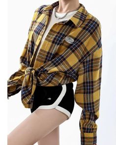 A checked shirt that adds flavor to your style. 

It has a loose silhouette and can also be used as a cover-up. 

This is a recommended item that will expand your coordination if you own one. 

◾️Model
Height/Weight: 167cm(65.7in)/40kg(88.1lb)
Try size: M




Cm
(inches)

Length
Chest
Shoulder
Sleeve length


M
72(28.3)
120(47.2)
53.5(21.0)
56(22.0)


L
75(29.5)
126(49.6)
56(22.0)
57.5(22.6)


XL
78(30.7)
132(51.9)
58.5(23.0)
59(23.2)


2XL
81(31.8)
138(54.3)
61(24.0)
60.5(23.8) Trendy Plaid Flannel Shirt, Casual Beach Shirt For Fall, Casual Shirt For Beach In Fall, Casual Shirt For Beach And Fall Season, Trendy Button-up Flannel Top, Summer Casual Plaid Shirt, Trendy Beach Shirt For Fall, Casual Plaid Summer Tops, Plaid Short Sleeve Beach Top