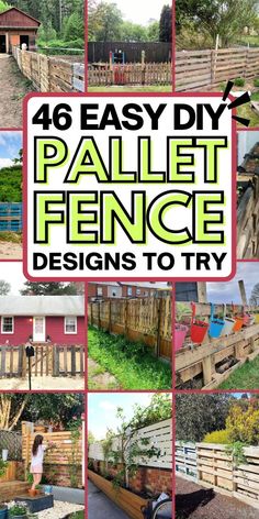 Transform your yard with these creative pallet fence ideas. Easy and budget-friendly, these ideas will elevate your outdoor space! Cheap Fences And Gates, Small Pallet Fence, How To Make A Pallet Fence, How To Make A Fence Out Of Pallets, Signs Made From Fence Pickets, Wooden Pallet Fence Ideas, Pallet Walls Outdoor, Uses For Pallets Diy Projects, Easy Cheap Fence Ideas