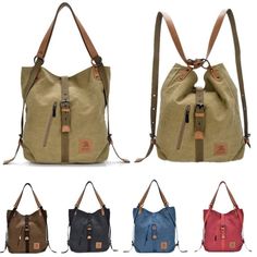 PRICES MAY VARY. Exterior:Solid Bag; Size: LENGTH:35CM;WIDTH: 11CM;HEIGHT:bag body 35CM,hand strap 25CM.Note:The real color of the item may be slightly different Interior: The canvas bag Interior Slot Pocket,Cell Phone Pocket,Interior Zipper Pocket Handbags Type:Shoulder Bags or Backpack; Shape:Casual Tote,large canvas bag The Canvas Bag Material updated to high quality Canvas and Leather. It's a nice casual bag and suitable for many occasions. You can use it as a handbag or double-shoulder back Purses For Travel, Rucksack Bags, Vintage Messenger Bag, Pocket Handbag, Open Wall, Practical Bag, College School, Canvas Messenger Bag, Shoulder Backpack