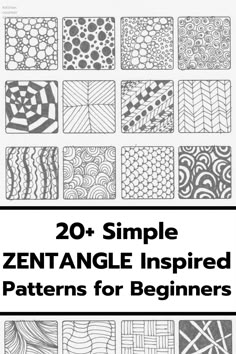 Zentangle Patterns Beginners, Zantangle Art Beginners, Basic Zentangle Patterns, Zen Doodle Patterns Step By Step Easy, Zentangle Art Step By Step, Basic Zentangle Patterns Step By Step, Printable Zentangle Patterns Free, Zentangle Beginner Step By Step