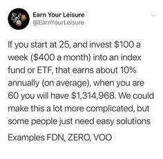 the tweet is asking people to pay for their investments