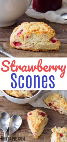 strawberry scones with text overlay