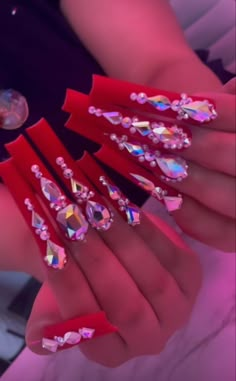 Baddie Xxl Nails, Long Acrylic Nail Designs, Drip Nails, Baddie Nails, Nails Design With Rhinestones, Colored Acrylic Nails, Cute Acrylic Nail Designs, Really Cute Nails, Acrylic Nails Coffin Pink