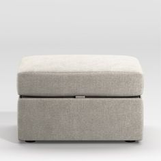 the footstool is upholstered and ready to be used in any room