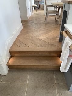 the stairs are made of wood and have led lights on them