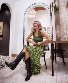 Maxi Dress With Cowboy Boots, Corporate Cowgirl, Cowboy Boots Outfit Fall, Cowboy Boots Outfit Summer, Dress And Cowboy Boots Outfit, Dress With Cowboy Boots, Western Boot Outfit, Summer Boots Outfit