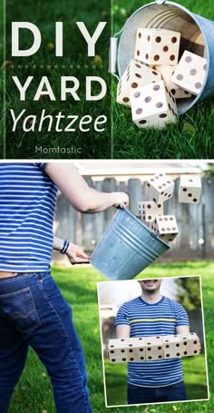 the diy yard yahtze app is on an iphone screen and it's showing