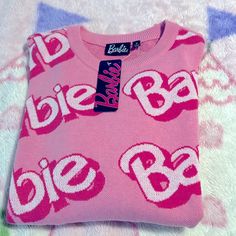 Barbie Sweater Brand New Barbie Crew Neck Sweater Various Sizes Please Let Me Know, Which Size You Are Interested Pull Barbie, Barbie Sweater, New Barbie, Barbie Logo, Pink Knit Sweater, Christmas Sweaters For Women, Graphic Sweaters, Pink Crewneck, Sweater Brands