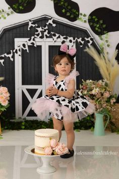 Vaquita Skirted Romper – AlessandrasLittleBow Party Outfit Halloween, Pink Barnyard Party, Pink Farm Party, Farm Animal Birthday Party, Cow Birthday Parties, 2nd Birthday Party For Girl, Barnyard Birthday Party, Farm Theme Birthday, Birthday Party Outfit