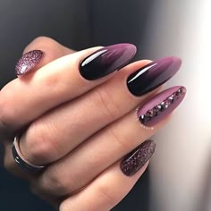 30 Dark Moody Vamp Nail Ideas Perfect For Fall Fall Nail Art Designs, Short Nails Art, Winter Nail Designs, Dark Nails, Fall Nail Art, China Glaze, Manicure E Pedicure, Nail Polishes, Purple Nails