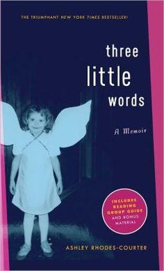 the cover of three little words with an angel standing in front of a doorway and door