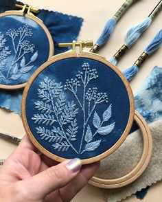 While it might feel like fall is just around the corner (as in tomorrow- the first day of fall is tomorrow), you can still pretend it’s summer with me and stitch these delightful cyanotype inspired botanicals.⁠ ⁠ Since cyanotype are created using sun, this embroidery project always reminds me of warm sunny days.⁠ ⁠ Do you want to stitch a warm sunny day reminder and learn beginner-friendly hand embroidery stitches? Then join me at @uwbotanicgardens on 10/9 to stitch Cyanotype Botanicals.⁠ ⁠ T... Fluffy Moth, Moth Embroidery, Embroidery Basics, Wildflower Embroidery, Yumiko Higuchi, Clothing Embroidery