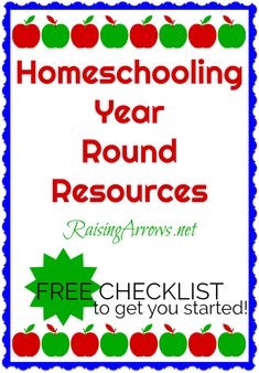 an image of homeschooling year round resources