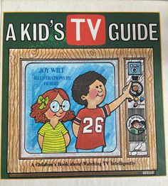 A Kid's TV Guide: A Children's Book about Watching TV Intelligently hardcover Line Drawings, Black And White Lines, Kids Tv, White Line, Tv Guide, Library Books, Vintage Children, Bright Color, Vintage 1970s