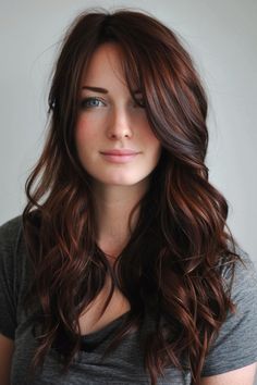 If you crave a bold, daring change in 2024, go for one of these rich, near-black dark chocolate brown hair colors. These lush, sexy shades will turn heads! 👆 Click for more ideas！ Dark Chocolate Brown Hair, Deva Cut, Which Hair Colour, Poofy Hair, Trendy Shades, Copper Highlights, Brunette Hair With Highlights, Chocolate Brown Hair, Bangs With Medium Hair