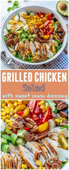 grilled chicken salad with sweet onion dressing